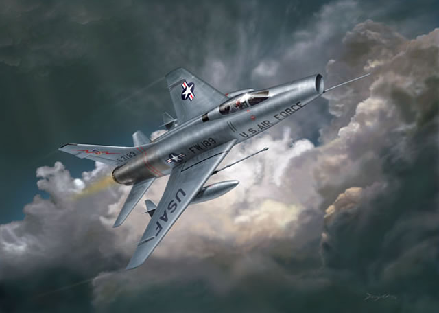 "Hun in the Sun" - Don Feight - F-100 Super Sabre Aviation Art